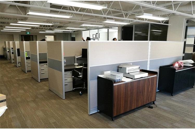 Commercial Office Cluster Workstation Coworking Cubicle Partition Desk with Cable Managment System