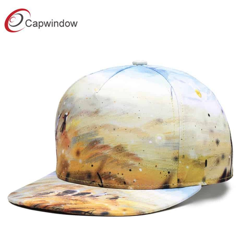 Manufacturer Custom Colorful Sublimation Printing Logo Snapback Cap