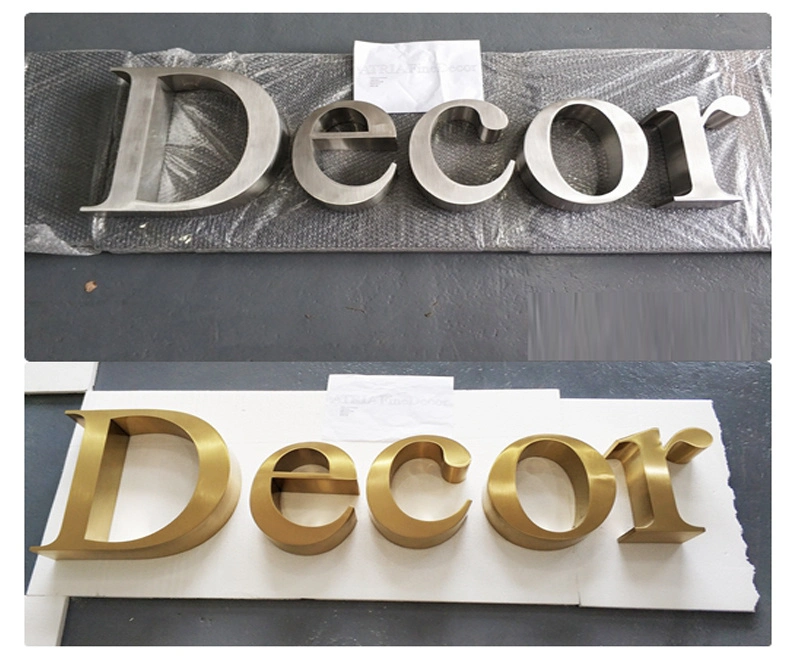 Stainless Steel Signboard LED Display Letter Wall Cladding Advertising Channel Letter Metal Sign