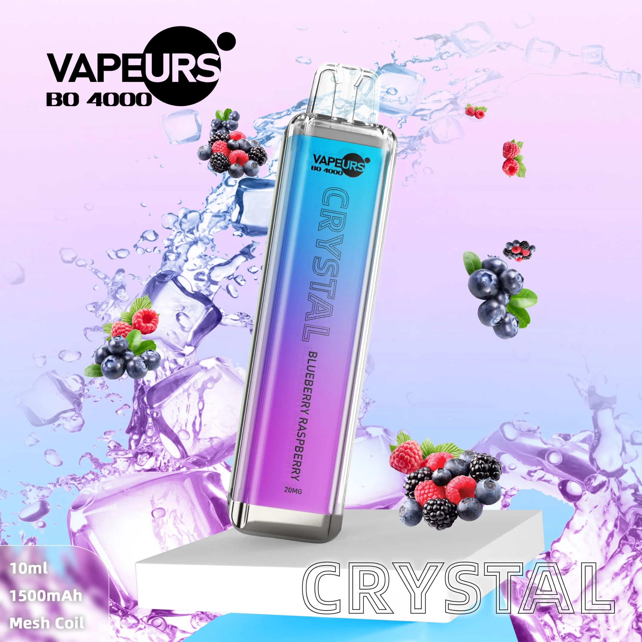 2023 Disposable/Chargeable Vape Amazon Fast Shipping Popular E Cigarette The Crystal PRO Max 4000 Puffs with Fruit Flavor Vape Pen