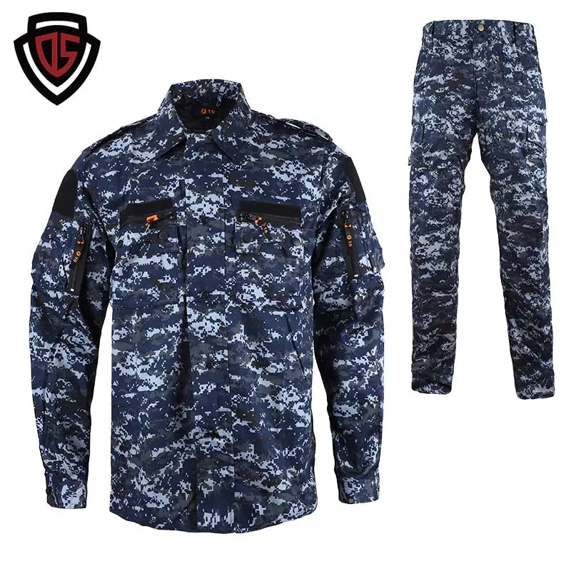 Double Safe Military Police Style Mens Combat Tactical 65%Polyester & 35% Cotton Woodland Camouflage Bdu Army Uniform
