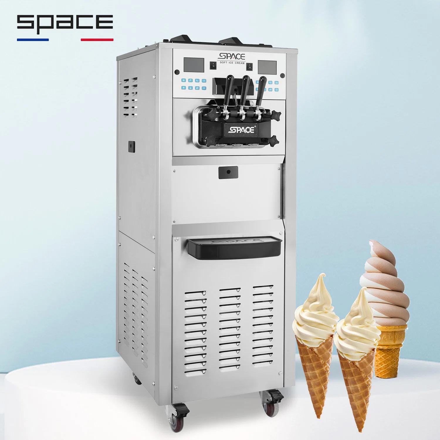 CE&ETL Approved Frozen Yogurt Soft Icecream Machine with 3 Compressors