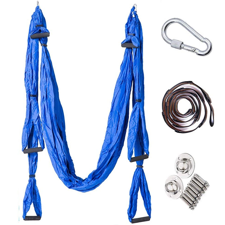 New OEM Private Label Manufacturing Aerial Yoga Swing with Ceiling Mounting Kit Daisy Chain