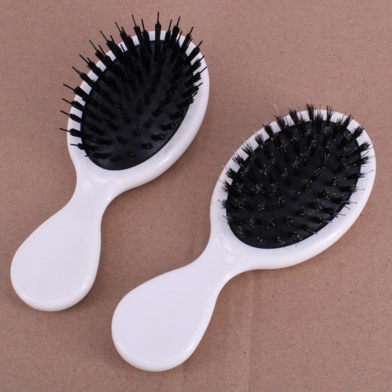 Cerdas de javali de mistura de Nylon profissional Mini Escova Pequena escova Detangling Cabelo