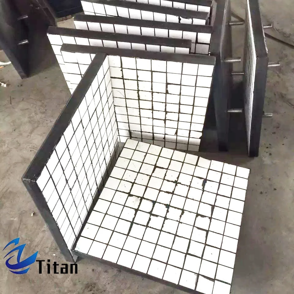 Conveyor Chute Ceramic Rubber Composite Wear Plate Backed with Steel Panel