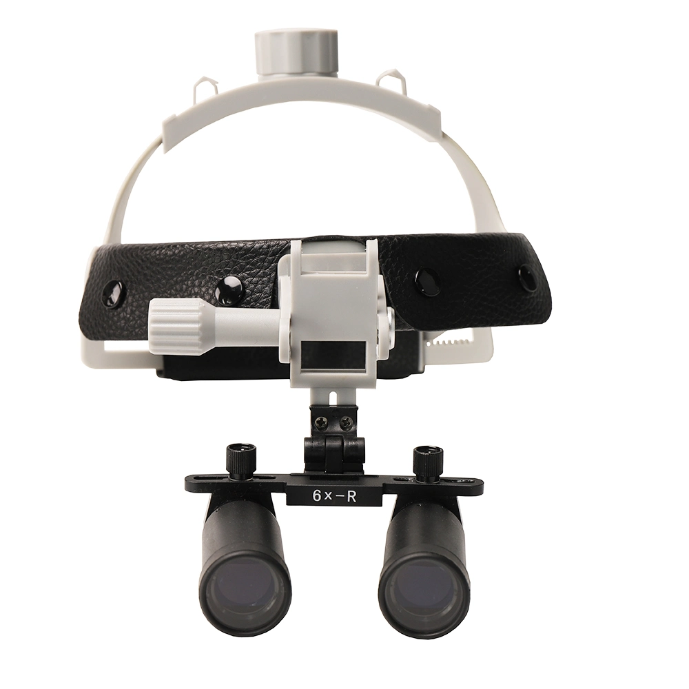 Lupa de diadema 6X para odontología de alta magnificación, binocular, para cirugía, lupa quirúrgica, microscopio óptico para microcirugía