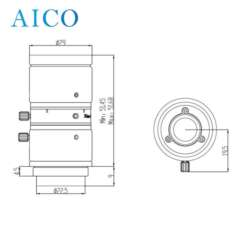 10MP F2,4 1/1,8" UHD FL 6mm 8mm 12mm 16mm 25mm 35mm 50mm 4K C Mount Machine Vision Cmount Industrial Fa Cámara CCTV lente de leva