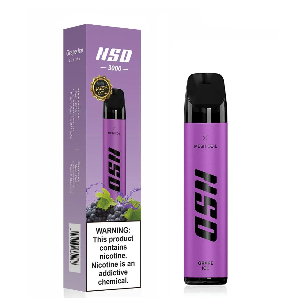 Venda quente 3000 baforadas de c carregador USB 1.2 Ohm Bobina de malha Vape grossista Electronic Cig Vape descartáveis Pod Kit de iniciação do sistema