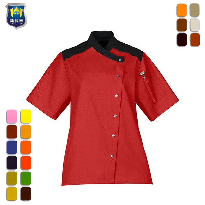 Restaurante Chef Venda quente fardas garçonete vestuário de trabalho e uniformes Chef vermelho