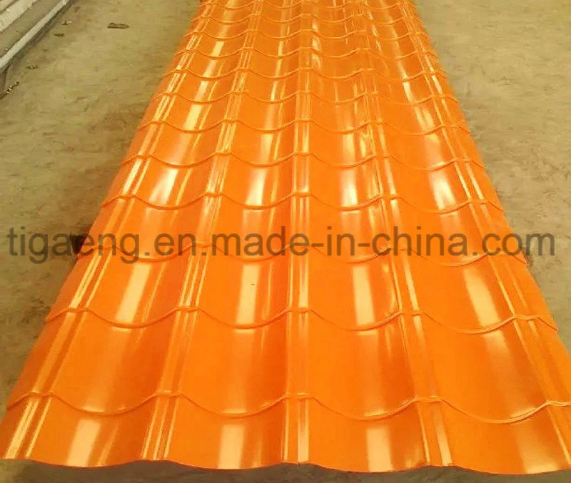 930/980/1050mm Width Step Tiles Colorful Steel Roofing Sheet