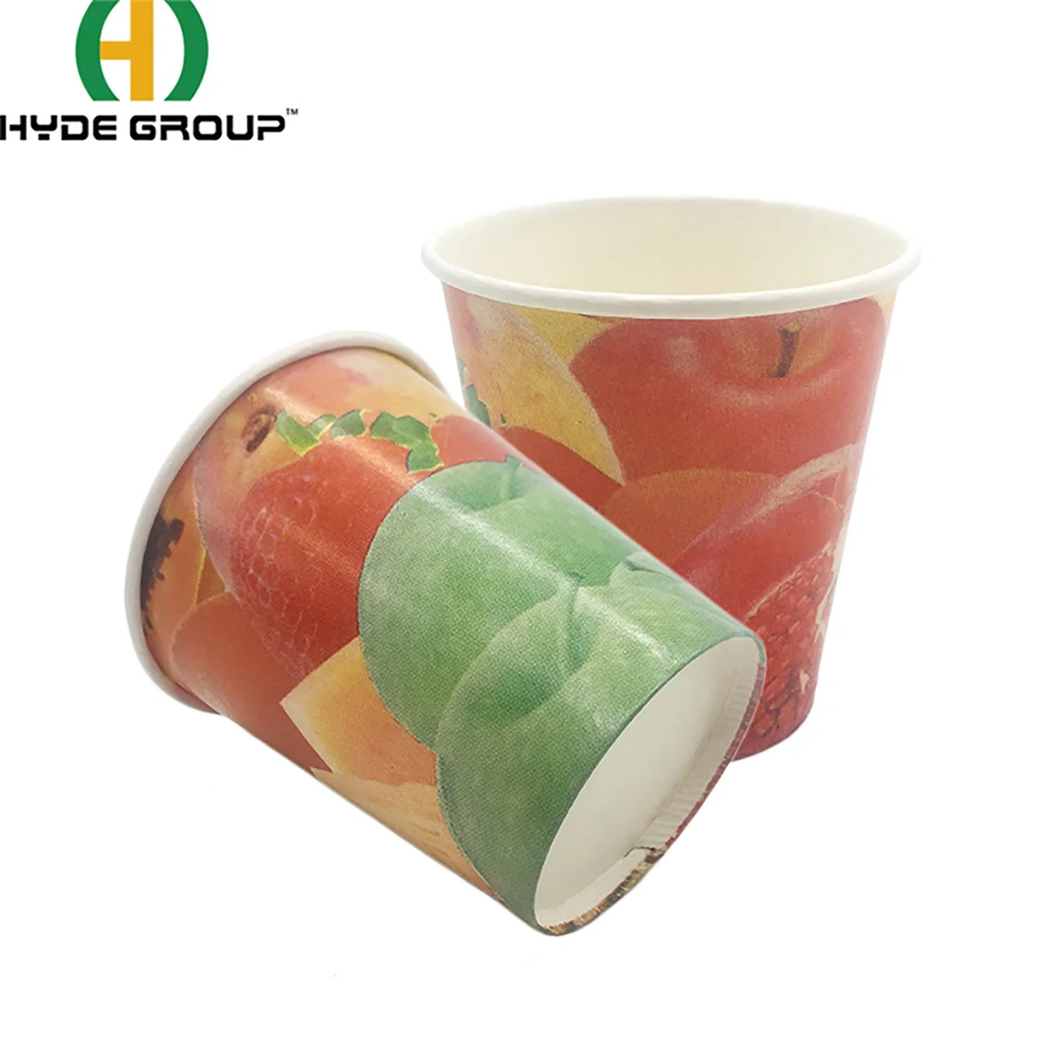 Coloured Double PE Coated Cold Drinks Paper Cups with Plastic Lids