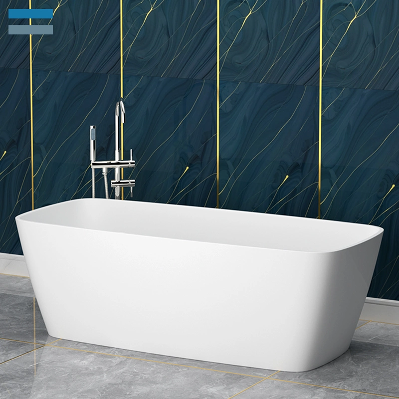 Freestanding Solid Resin Acrylic Solid Surface Artifical Stone Bathtub