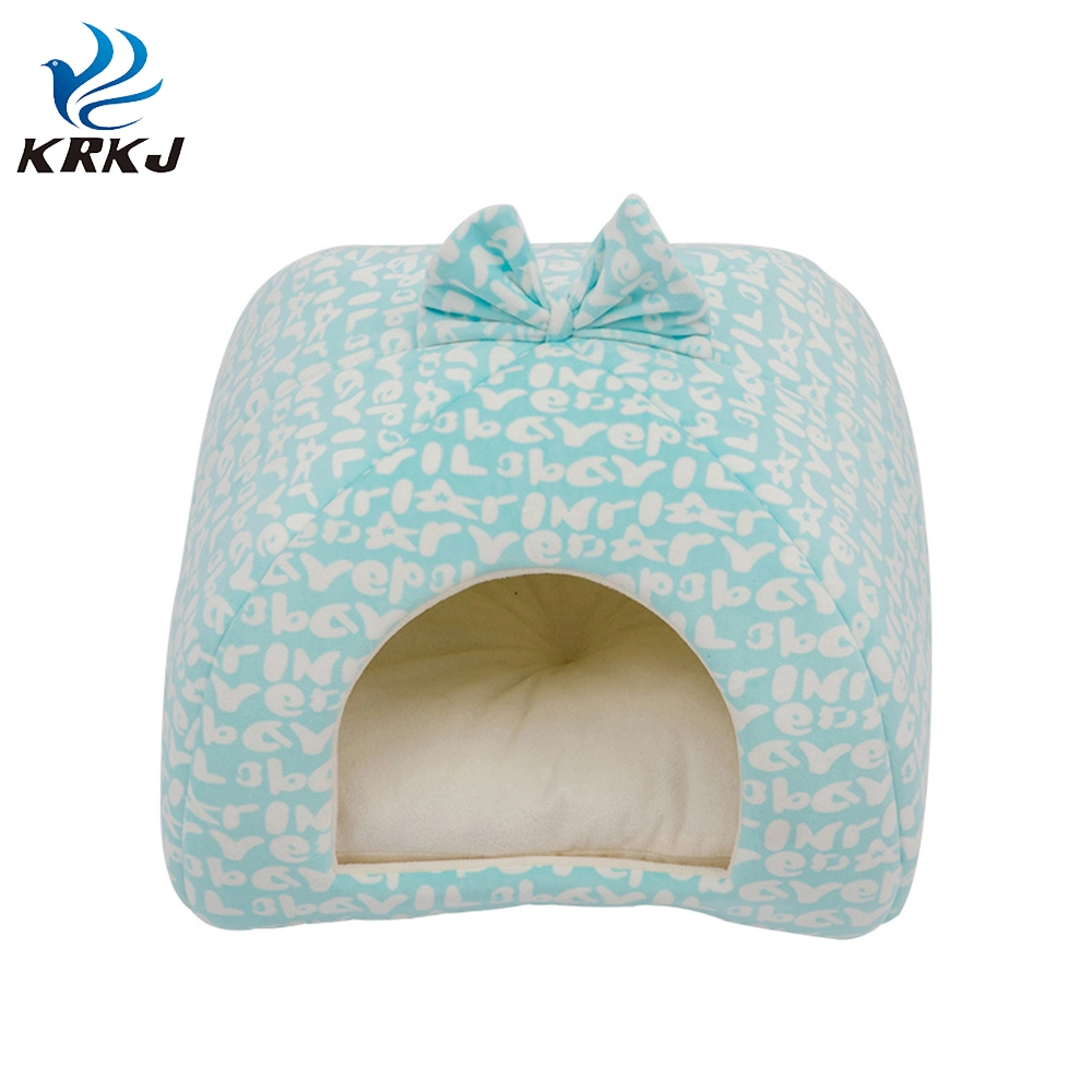 Tc-047 Printed Design Washable Dog Cat Cozy Cave Bed House