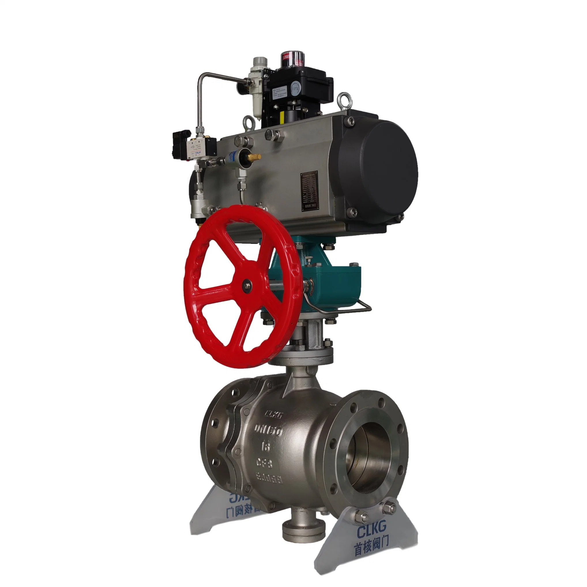 Durable Pneumatic O-Type Seated Ball Valve Stainless Steel Control Valves