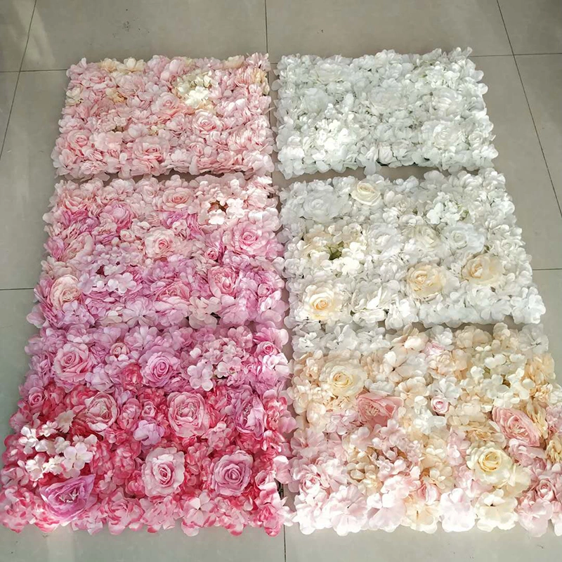 OEM Factory personnalisé décorateur de soie artificielle Flower de soie artificielle Arrangements Fabricant de mur de fleurs artificielles fait main en Chine