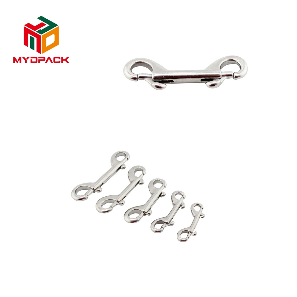 High Quality Stainless Steel 316 Double Head Snap Hook Diving Quick Dog Hook Double Eye Spring Hook