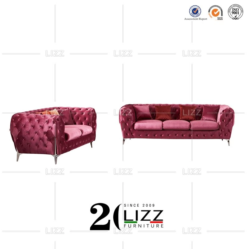 Handelsluxuxchesterfield-Samt-Gewebe-Sofa-Stuhl-Möbel