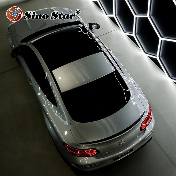 Car Coating and Car Sticker Bay Design LED Lighting for Automotive Maintenance Hexagonal Garage Workshop Equipment