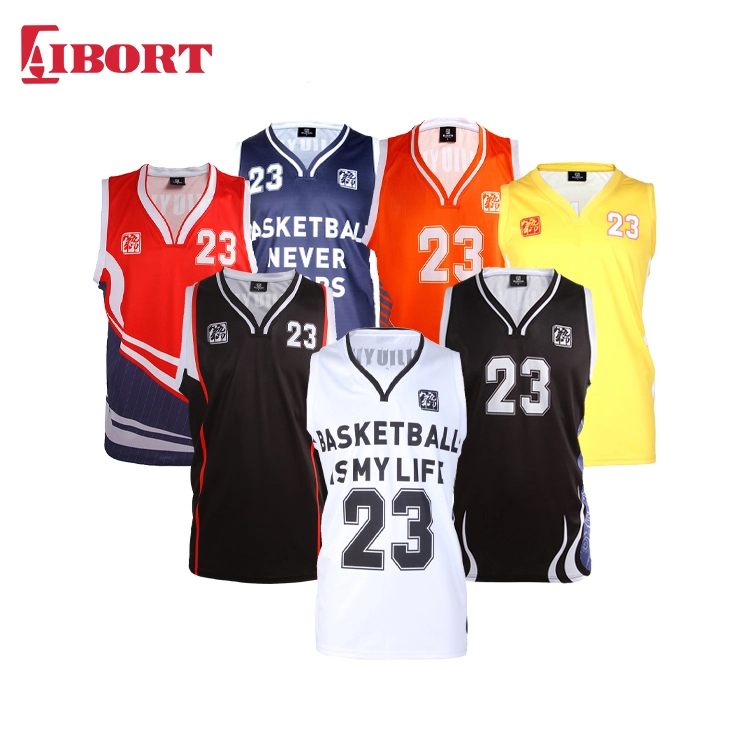 Aibort Latest Design Custom Sublimated Blue Basketball Jersey (T-BK-21)