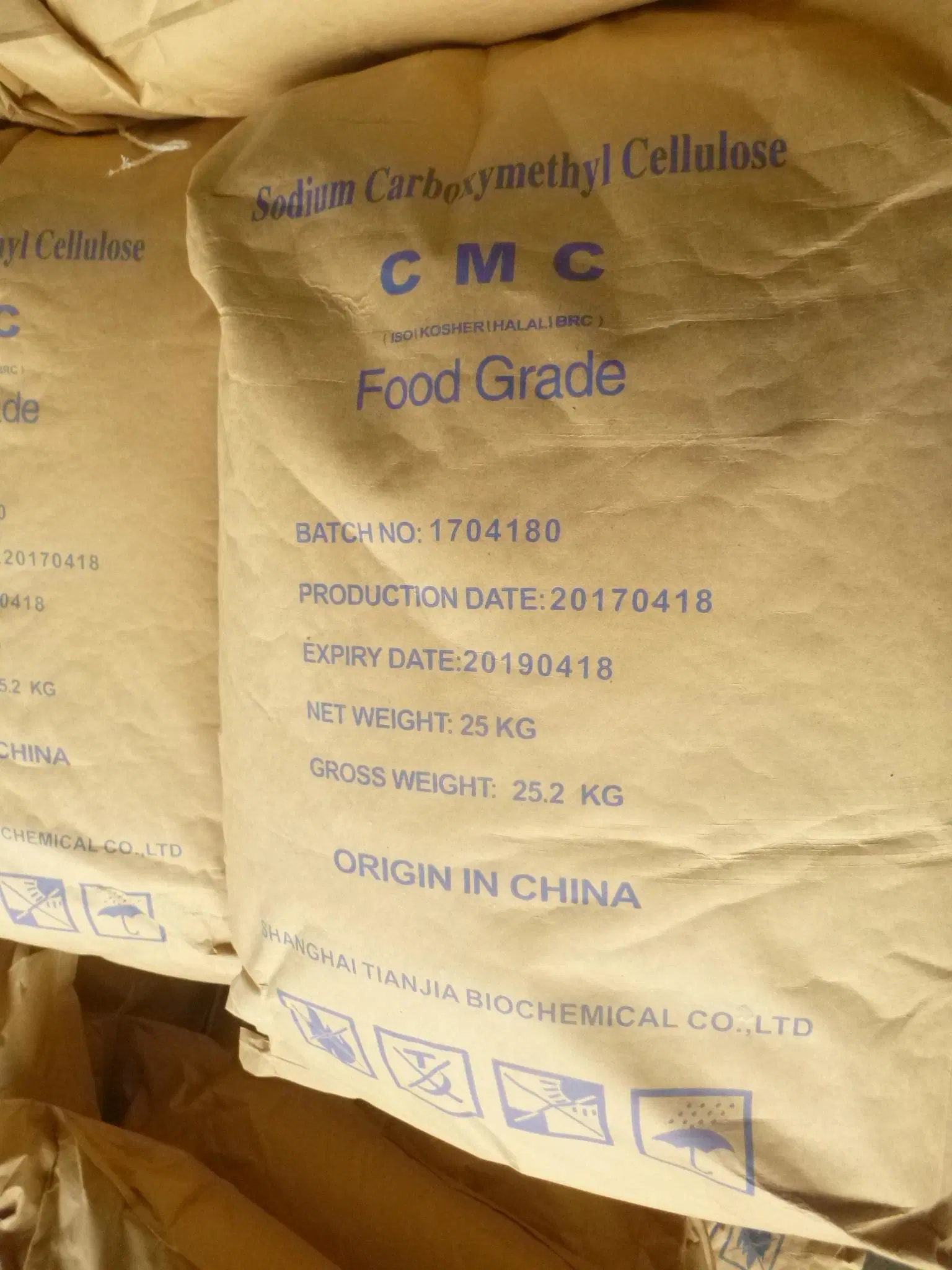 De sodio grado alimenticio Carboximetilcelulosa CMC el CMC para el detergente de calidad farmacéutica.