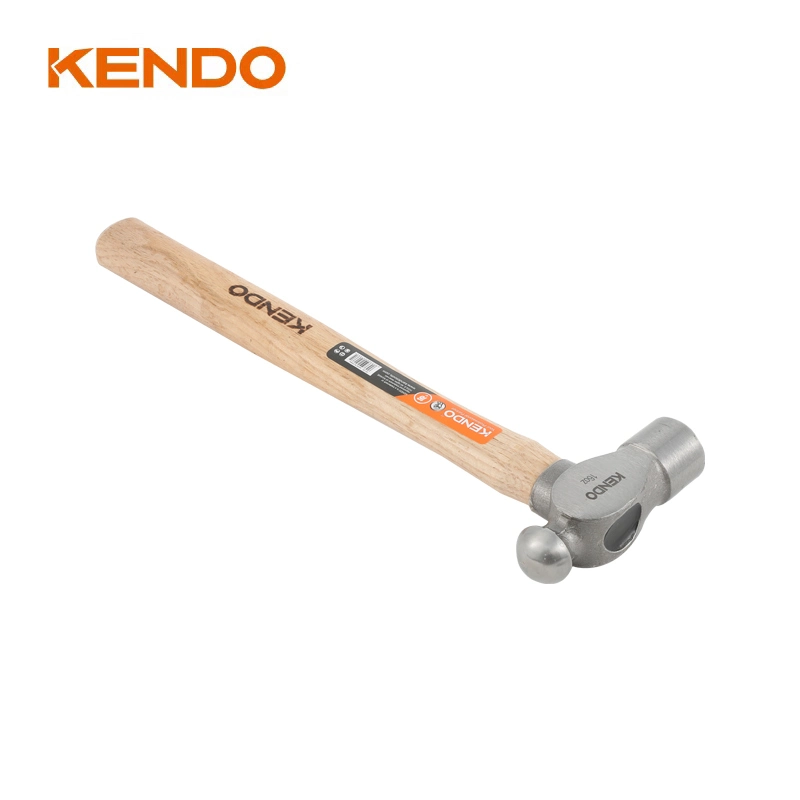 Kendo Wood Handle Ball Pein Hammer Fully Polished Smooth Face Leaves Fewer Marks on Surfacesclassic Wood Handle