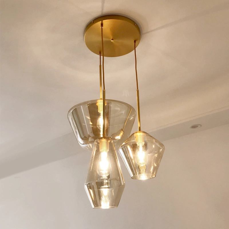 Living Dining Room Kitchen Bedroom Chandelier Glass Design Hanging Light E27 LED Pendant Lamp
