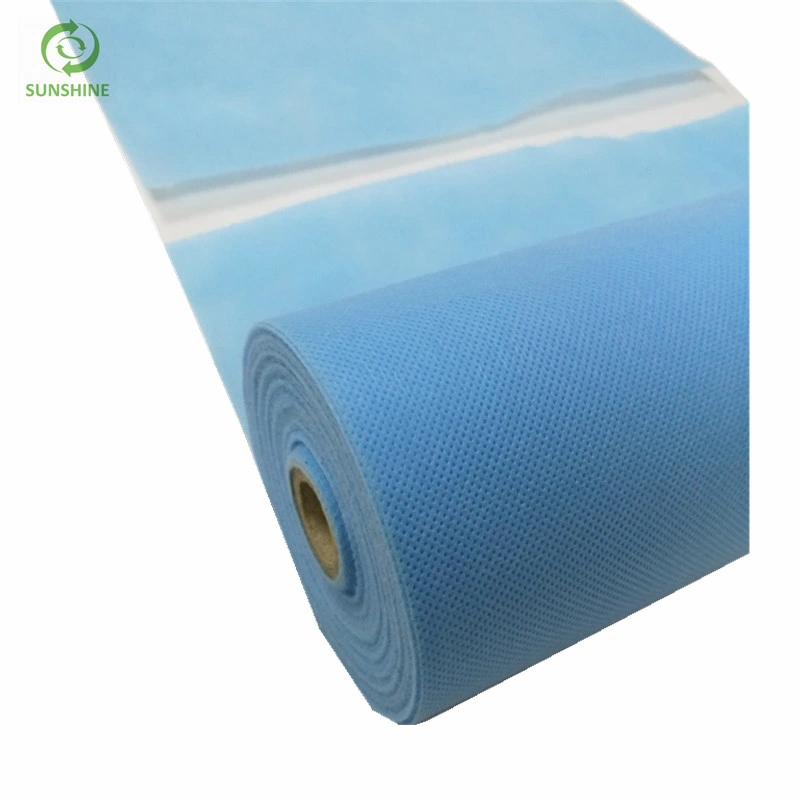 Blue Color Disposable Medical Bedsheet Perforated Bedsheet Fabric