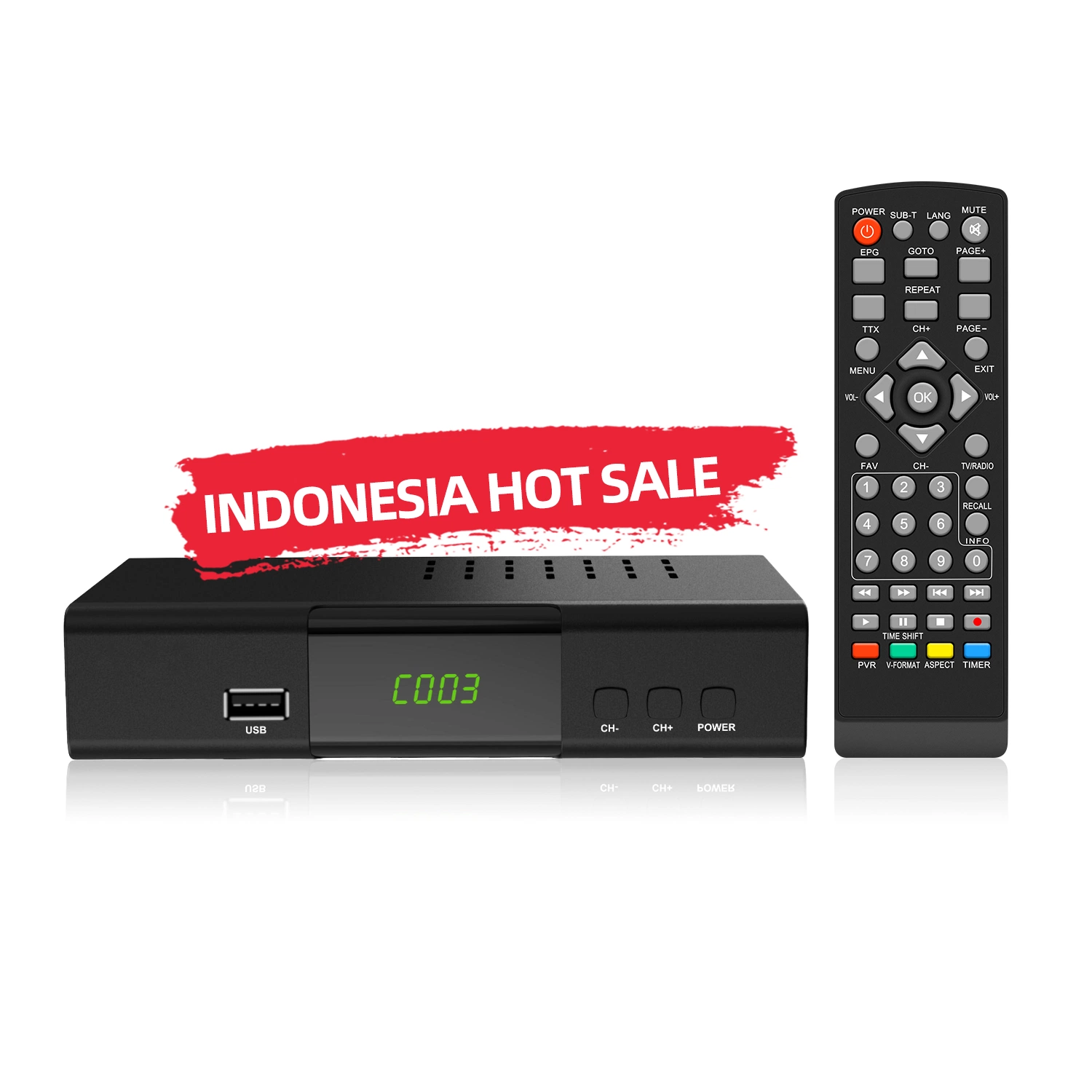 Factory Price Free Digital TV Box 1080P DVB Indonesia Evinix DVB-T2 Youtube IPTV Set Top Box