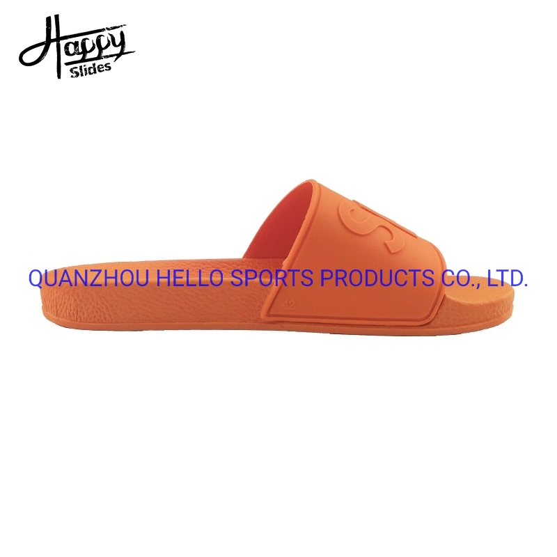 Happy Slides Custom Slipper Slides with Logo, Fashion EVA Nude Beach Branded PVC Slipper Shoes, New Foot Massage Slipper