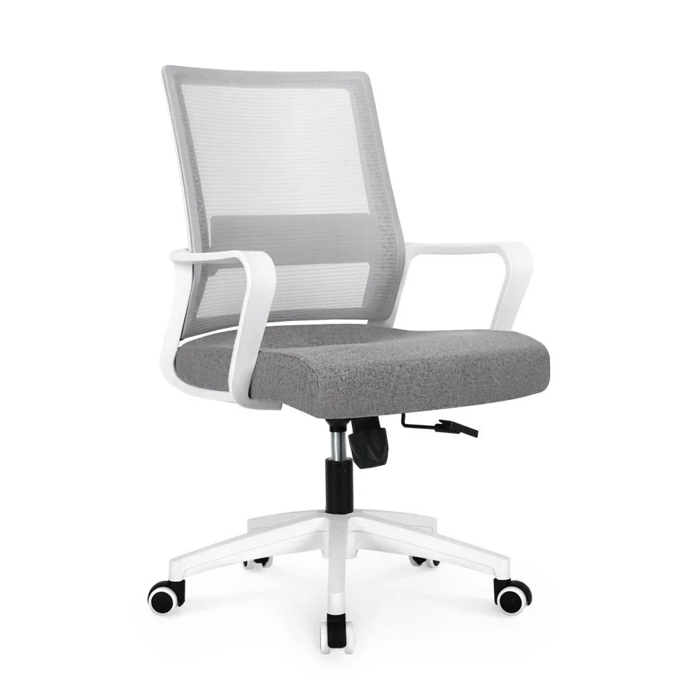 Chaise de bureau pivotante ergonomique en maille avec corps blanc - Solution de bureau