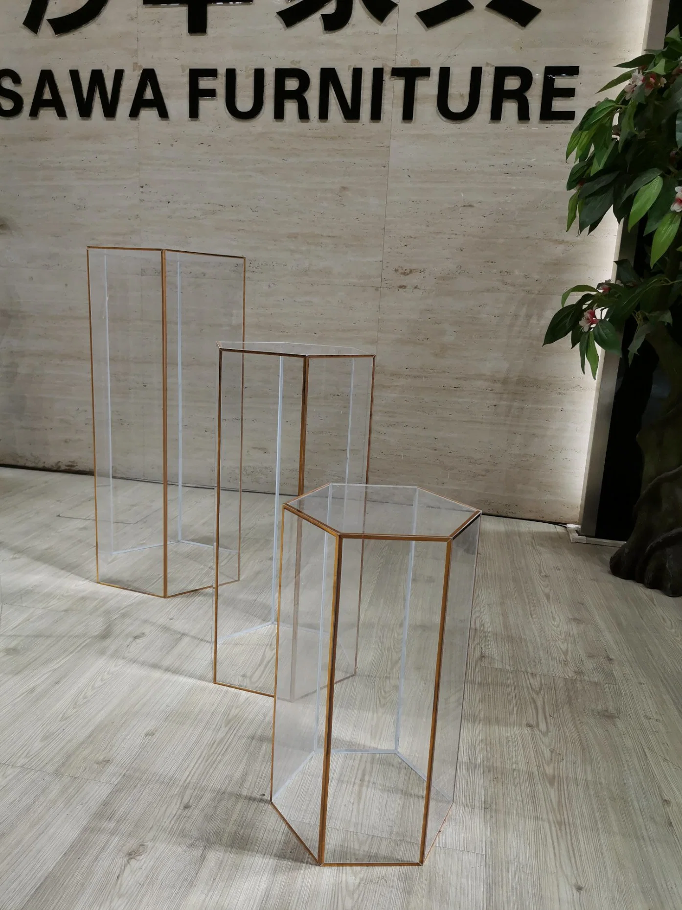 Acrylic Elegant Plinths for Wedding Decortaion