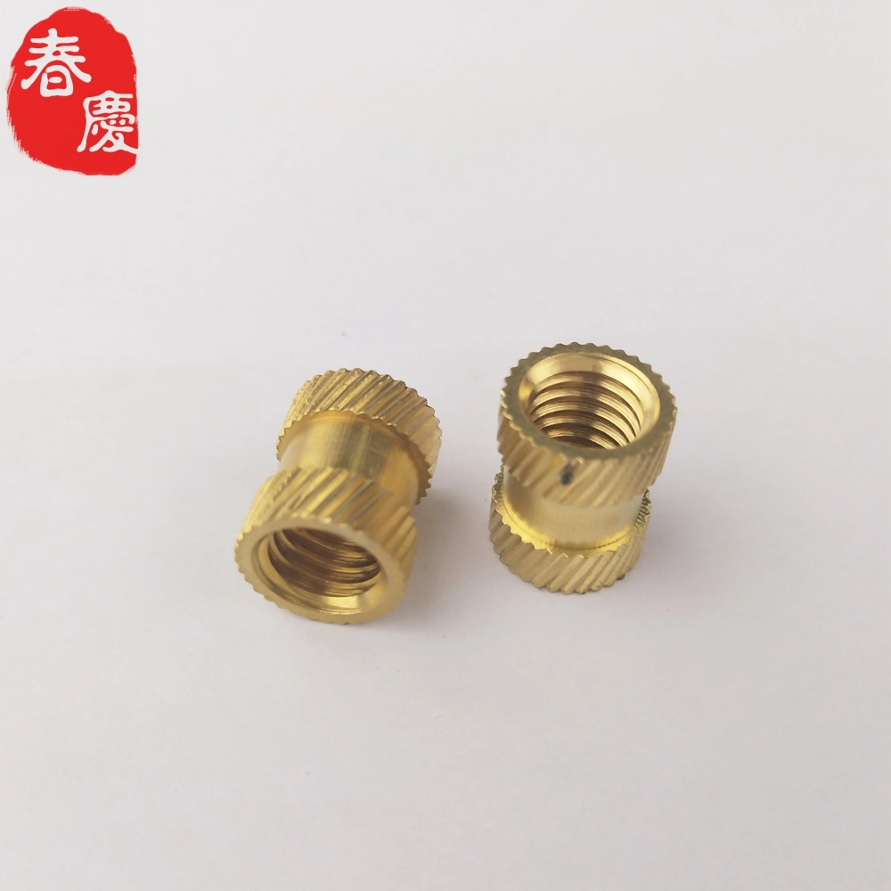 Custom Copper Insert Nut Knurled Copper Nut Lock Cap Copper Nut Embedded