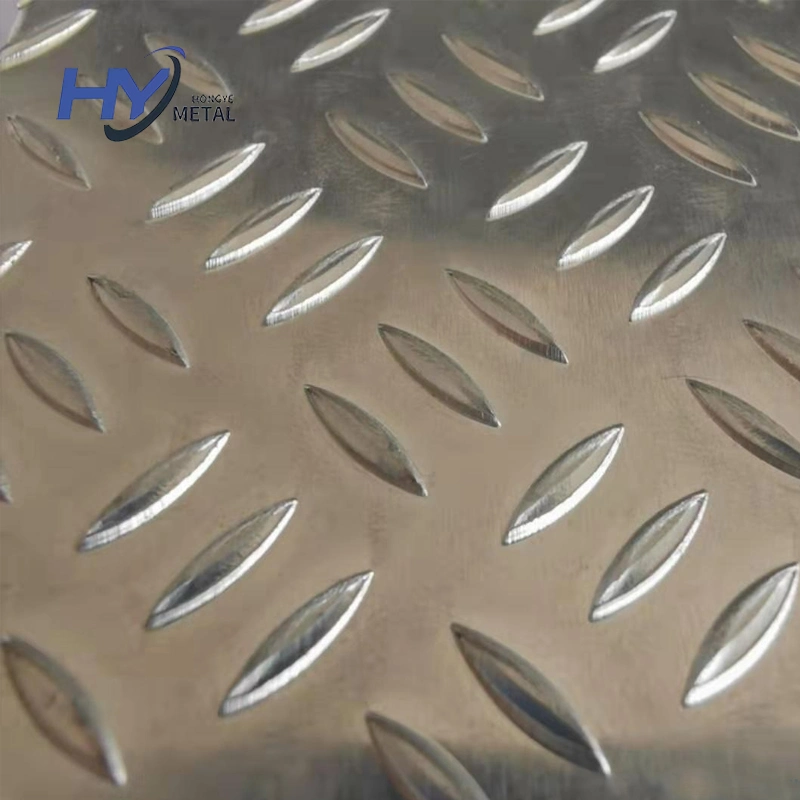 China Fabricación de diamantes en relieve 5083 Hoja 1100 H18 completa dura Aluminio 3003 H24 aluminio Embossed Plate bobina