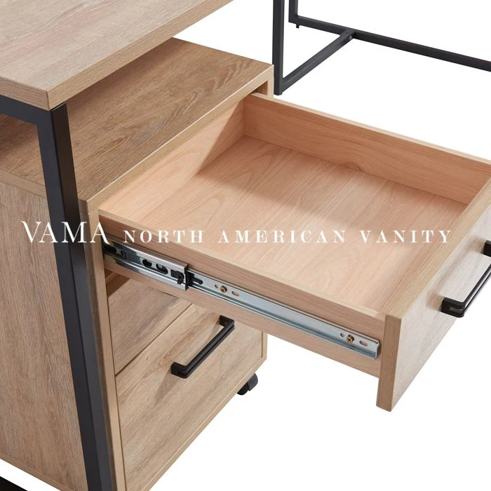 Vama 1800mm L-Shaped Computer Desk Office Desk Modern Writing Table Desk with Metal Legs 654072f-Od