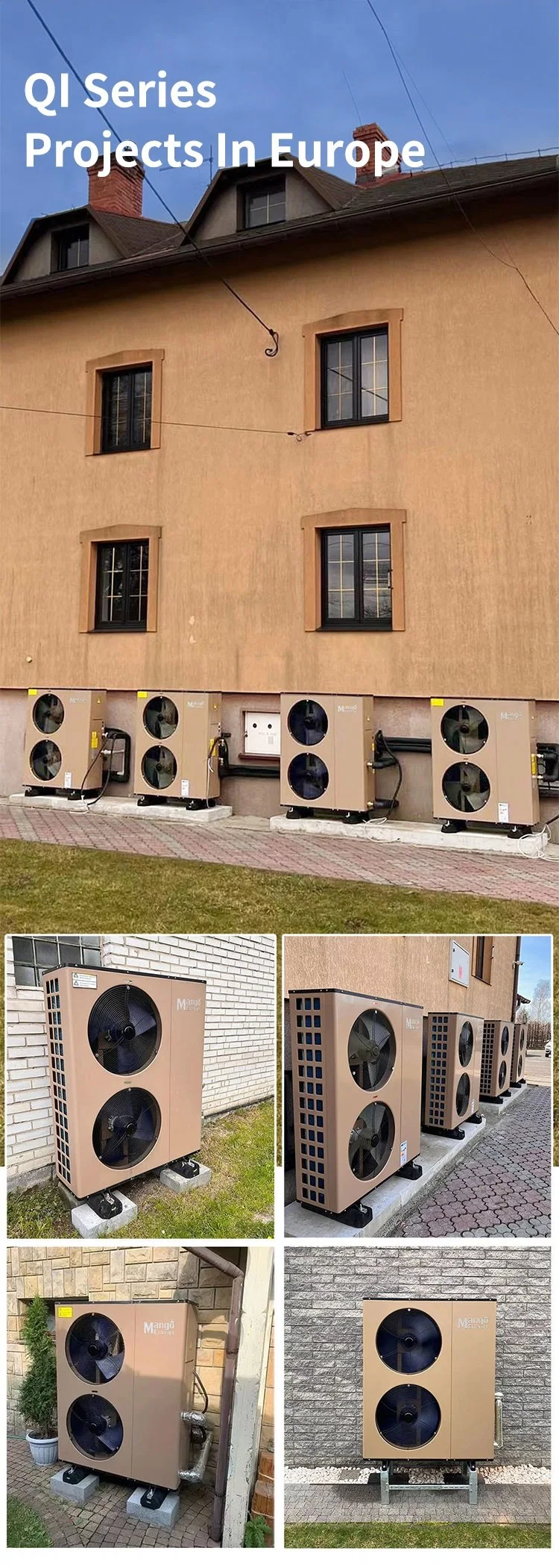 Hot Water Heating System for House Solar Warm Energy Evi DC Air to Water Heat Pump