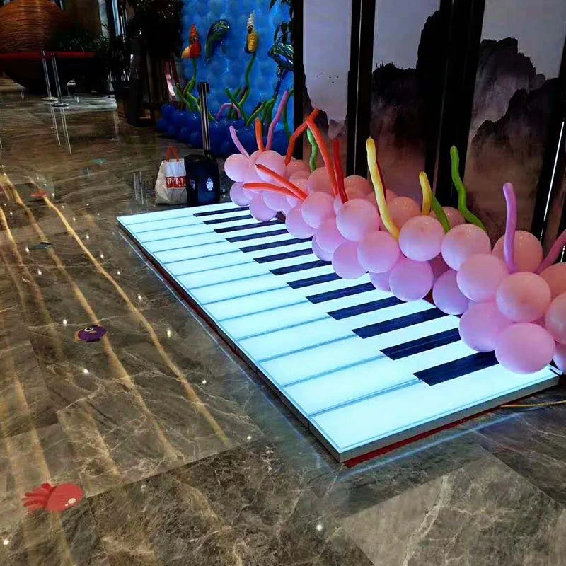 Waterproof IP67 Inductive RGB Change with Voice LED Lighting Dance Giant Floor Piano for Outdoor Event