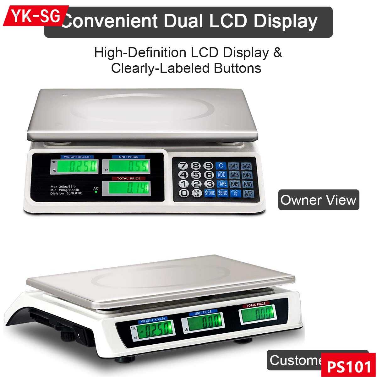 Digital Scale with Price Setting Small Weighing Balance Scale Price Computing Scale with Backlight