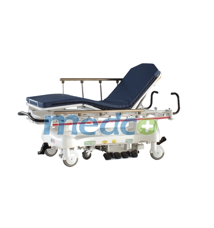 Hydraulic Hospital Cart Height Adjustable Stretcher Trolley with CPR