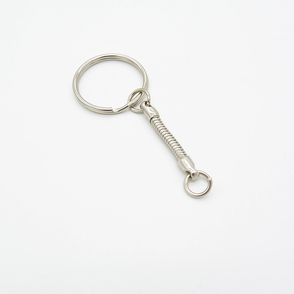 Chaîne d'os de serpent en métal avec anneau pour clés pour les pièces de chaîne de clé