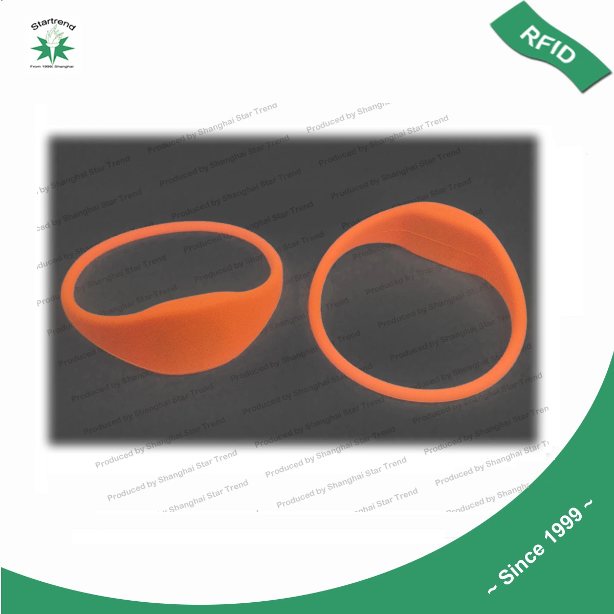 125kHz 13.56MHz Silicone RFID Wristband for Access Control Membership