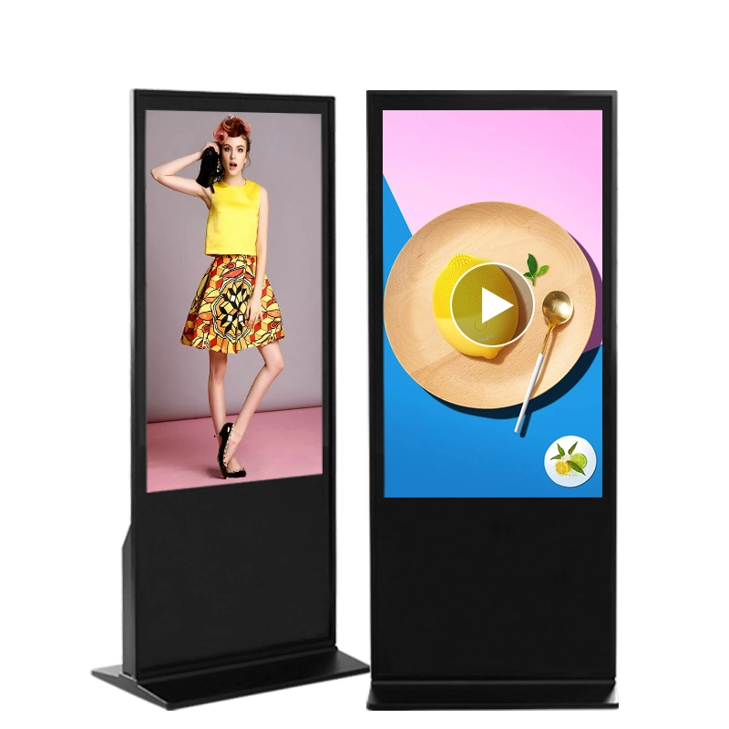 32 43 55 65 Inch Wife 4K Floor Stand Touch Screen Supplier Digital Signage Free Alone LCD Kiosk Monitor Advertising Player