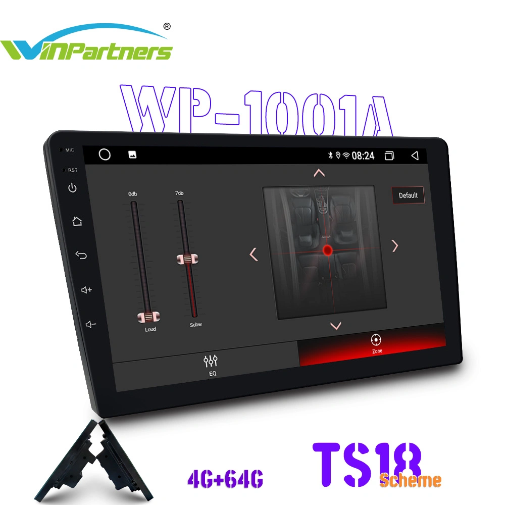 4G+64G 10-дюймовый все в одной машине Bluetooth Автомобильный MP3-плеер для Android GPS DSP Wp1001A