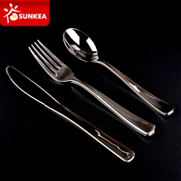 Take Away Disposable Plastic Silverware Cutlery Set with Shinny Finish