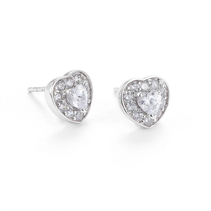 Sweet Acute Girls' 925 Silver Small Heart Earring