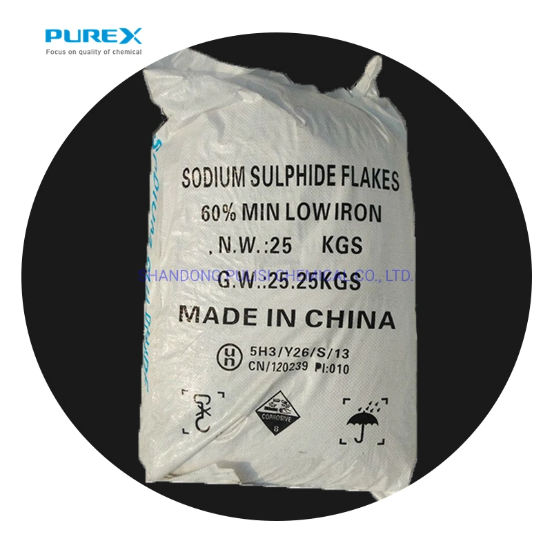 Chemical Industry Sodium Sulphide/Sodium Sulfide 60% Uses in Leather Industry CAS 1313-82-2