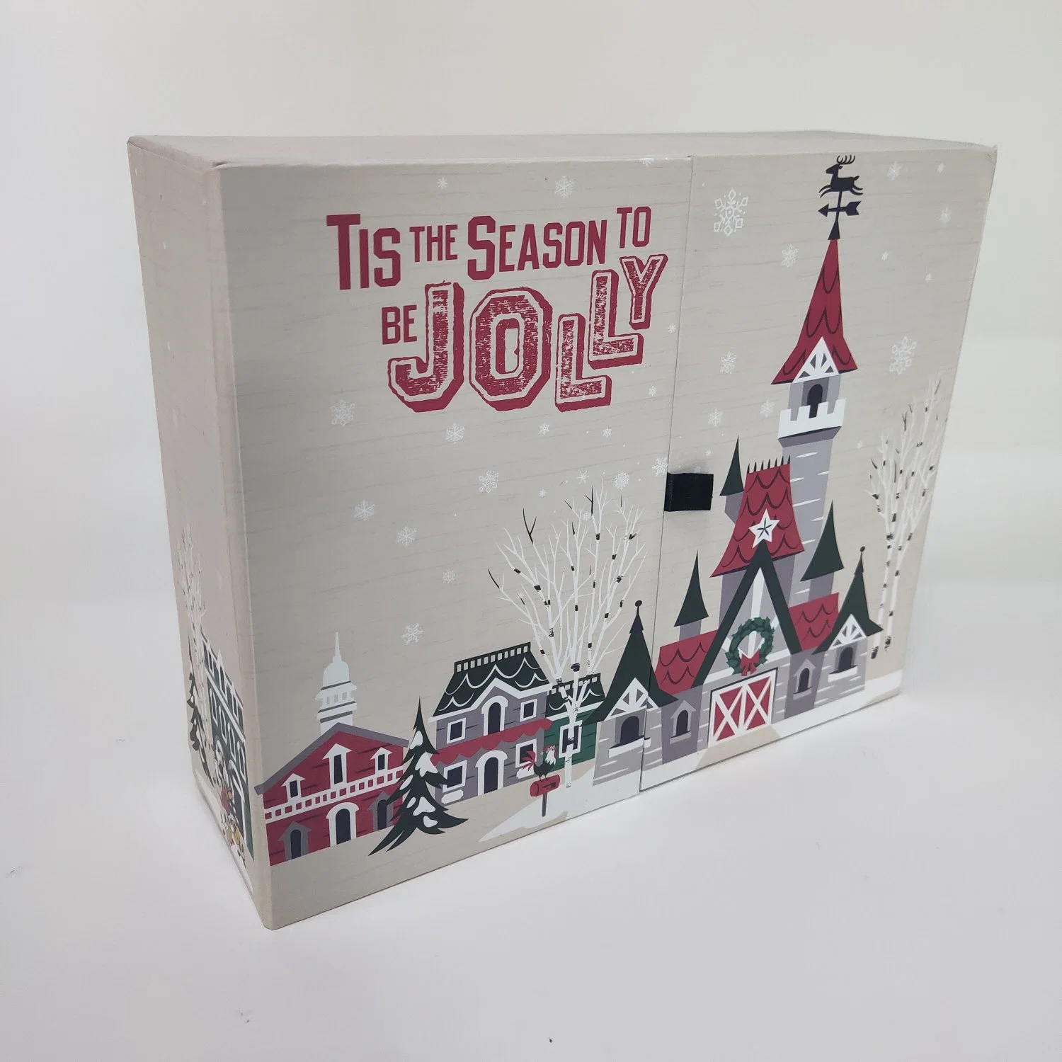 Customized Paper Gift with Ribbon, Gift Wrapping & Trinket Storage Advent Calendar Box