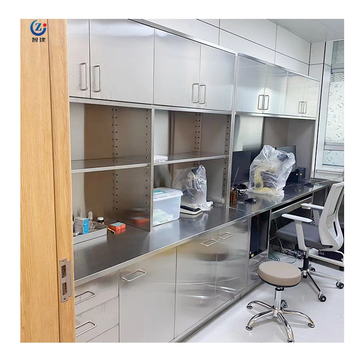 All Stainless Steel Laboratory Table Bench Cabinet for Hospital