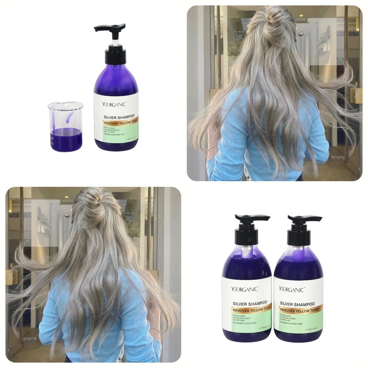 Factory Wholesale/Supplier Silver Hair Shampoo Salon Special Purple Shampoo