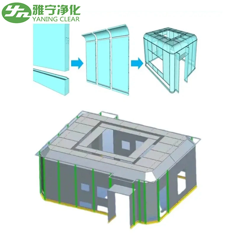 Yaning Clase I de Producción de Diseño Modular de quirófano rápido de instalar el panel de pared