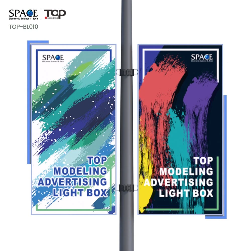 Hot Sale Outdoor Board Advertising Static Lamp Pole Light Box